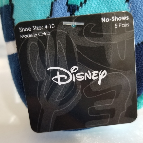 Disney Lilo and Stitch Scrump Character No Show Socks 5 Pair Set New - Picture 10 of 13